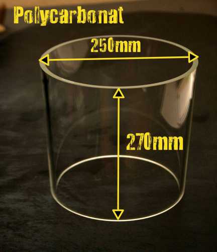 Ersatzglas (Polycarbonat) h=270 x d=250 mm für DORA METAL (Shell)